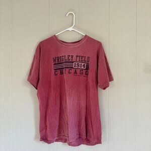 Vintage y2k faded red Wrigley Field Chicago comfort colors t shirt Large